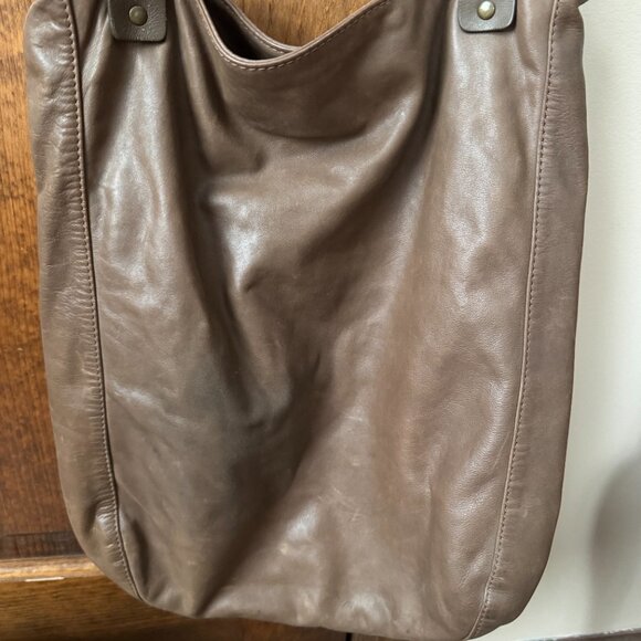 J. Jill Brown Leather Shoulder/Crossbody Hobo Bag - Picture 6 of 12